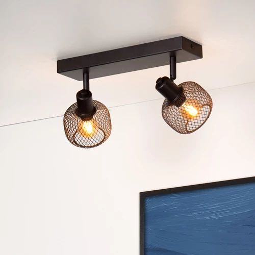 Lucide MAREN - Plafondspot - 2xE14 - Zwart - sfeer 1